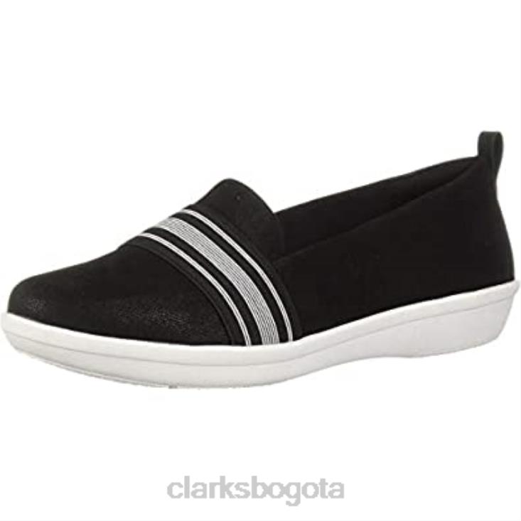 Clarks 0DX8L972 mocasines clarks ayla sloane de nobuk sintético negro para mujer mujer nubuck sintético negro