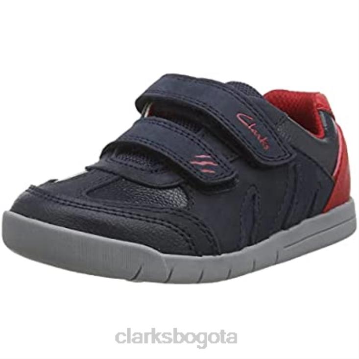 Clarks 0DX8L975 Zapatilla rex play t niño clarks marino rojo niños rojo marino