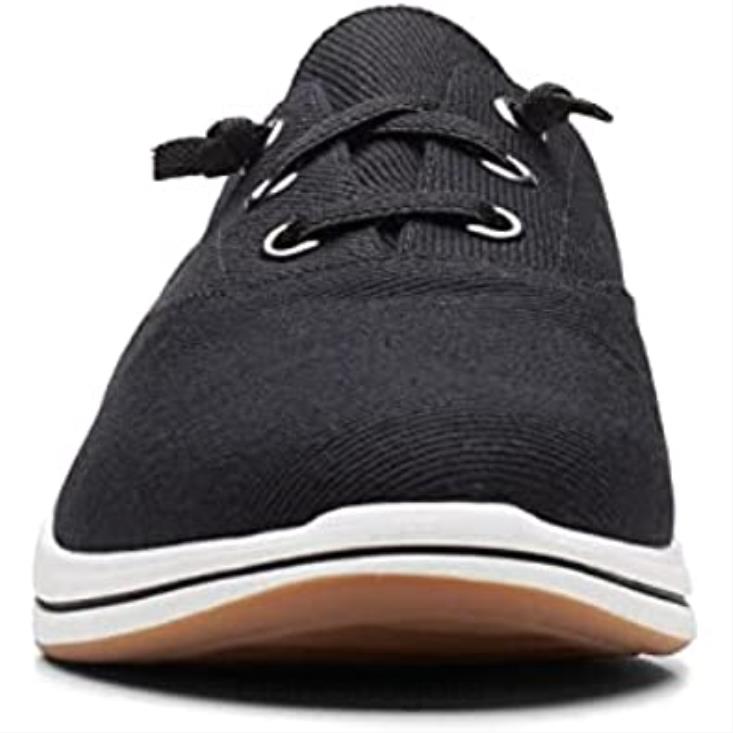Clarks 0DX8L978 Zapatilla Clarks Breeze Ave de lona negra para mujer mujer