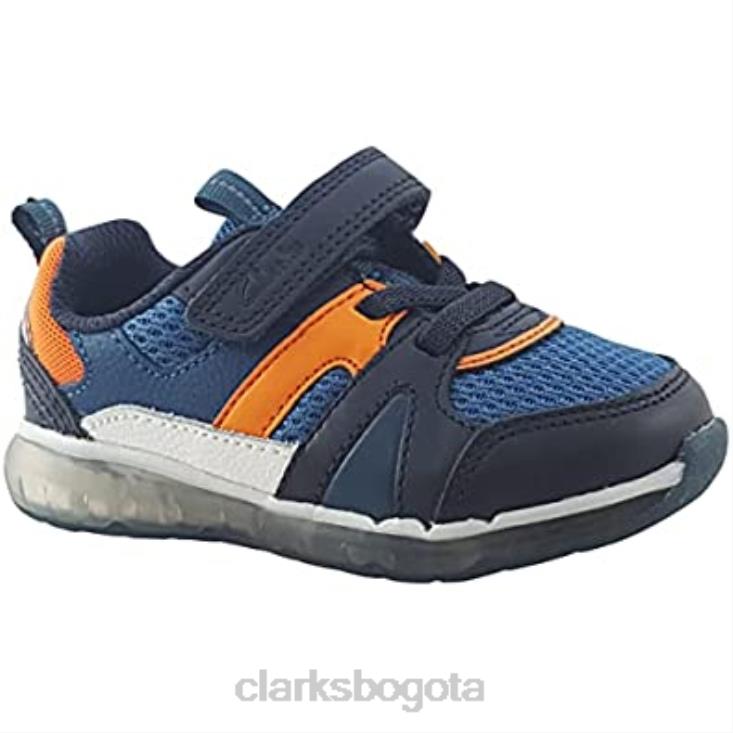 Clarks 0DX8L989 spark flash azul combinación materiales zapatillas niño niño clarks niños