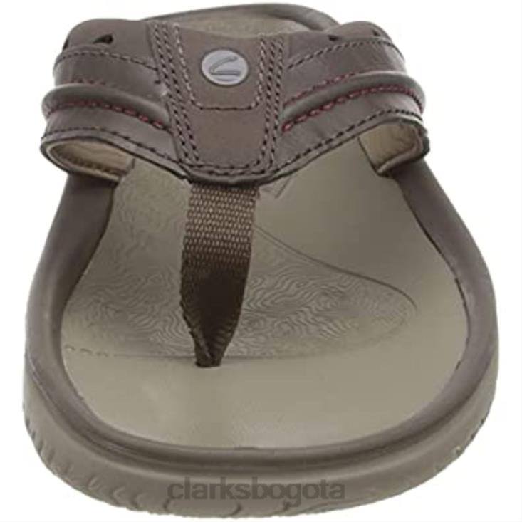 Clarks 0DX8L995 Chanclas marrón Clarks Wesley Post para hombre hombres marrón