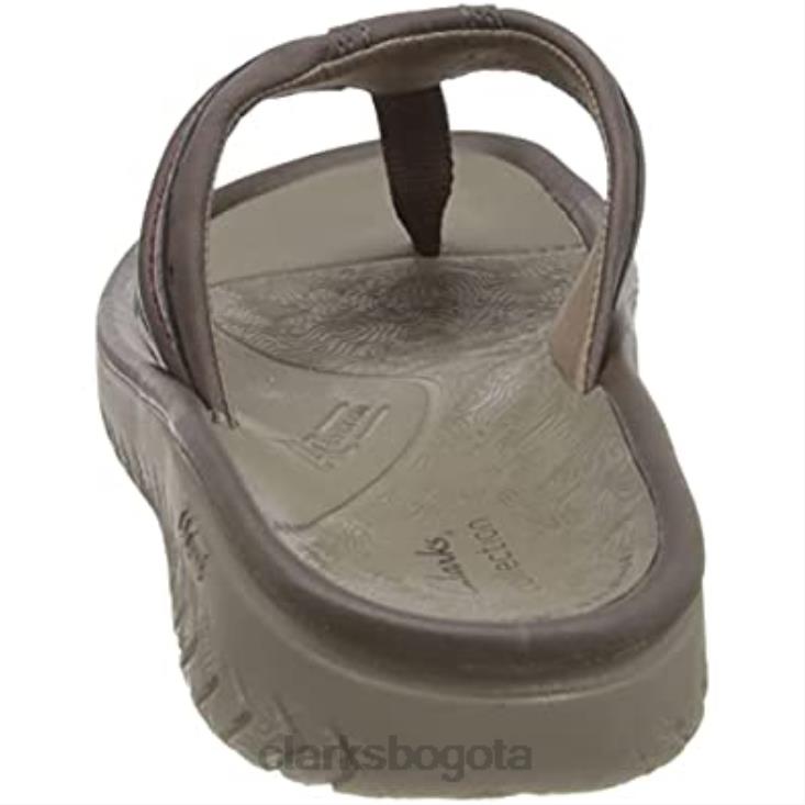 Clarks 0DX8L995 Chanclas marrón Clarks Wesley Post para hombre hombres marrón