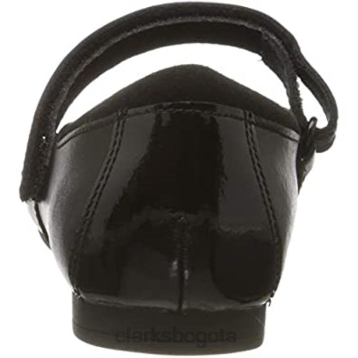 Clarks 0DX8L997 bailarinas de niña scala gem y clarks cuero negro niños cuero negro
