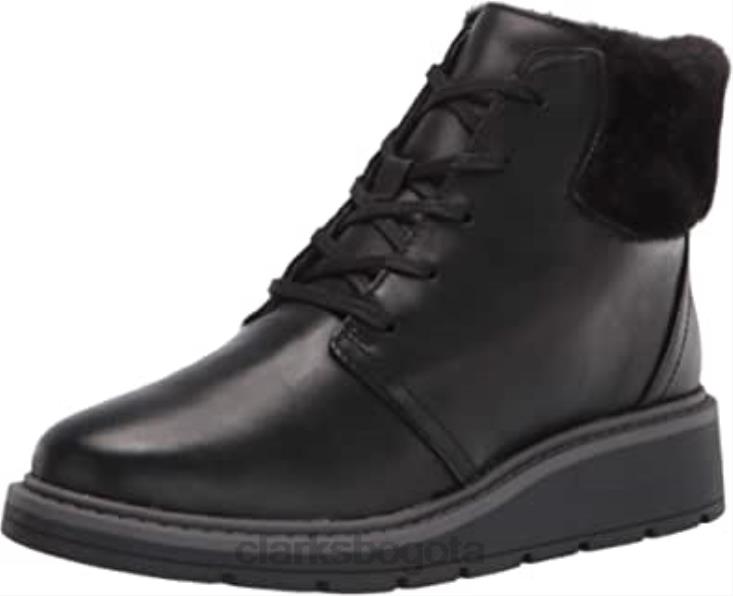 Clarks 0DX8L1348 Botín andie go mujer piel impermeable negro clarks mujer cuero negro impermeable