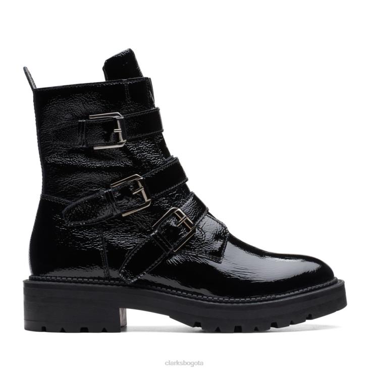 Clarks 0DX8L5274 clarks anzino hebilla charol negro charol negro mujer charol negro