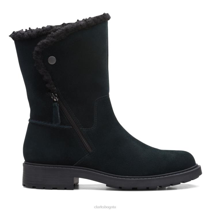 Clarks 0DX8L6169 clarks ante negro opal zip ante negro mujer ante negro