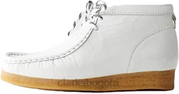 Clarks 0DX8L66 Bota clarks originals wallabee para mujer charol blanco mujer patente blanca