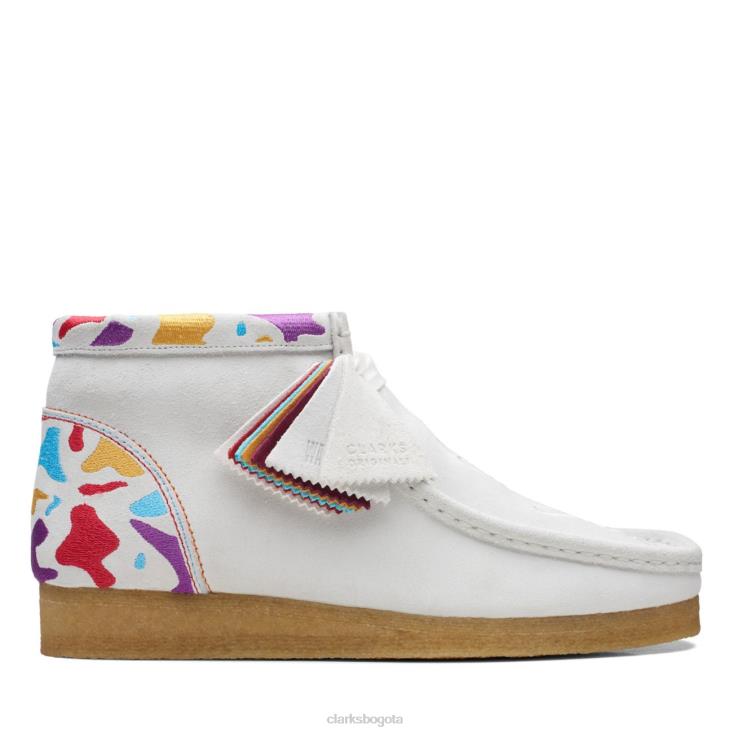 Clarks 0DX8L6773 Bota wallabee combi blanca clarks combi blanca hombres combinación blanca