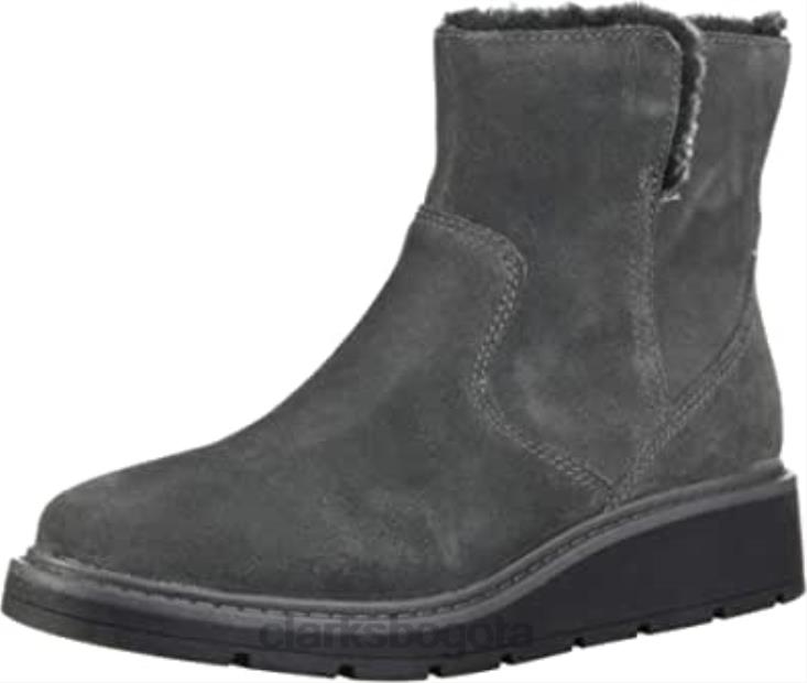 Clarks 0DX8L2638 Botín mujer ivery jet gris oscuro ante forrado cálido clarks mujer gamuza con forro cálido gris oscuro