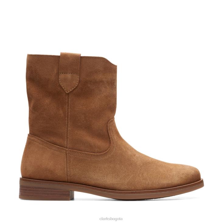 Clarks 0DX8L5335 memi mid tan ante clarks tan ante mujer gamuza color canela