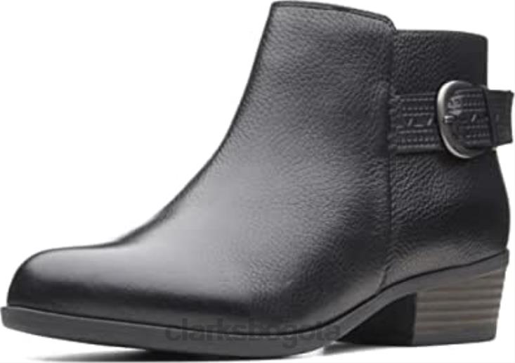 Clarks 0DX8L581 botines de moda addiy kara de cuero con punta almendrada para mujer clarks negro mujer