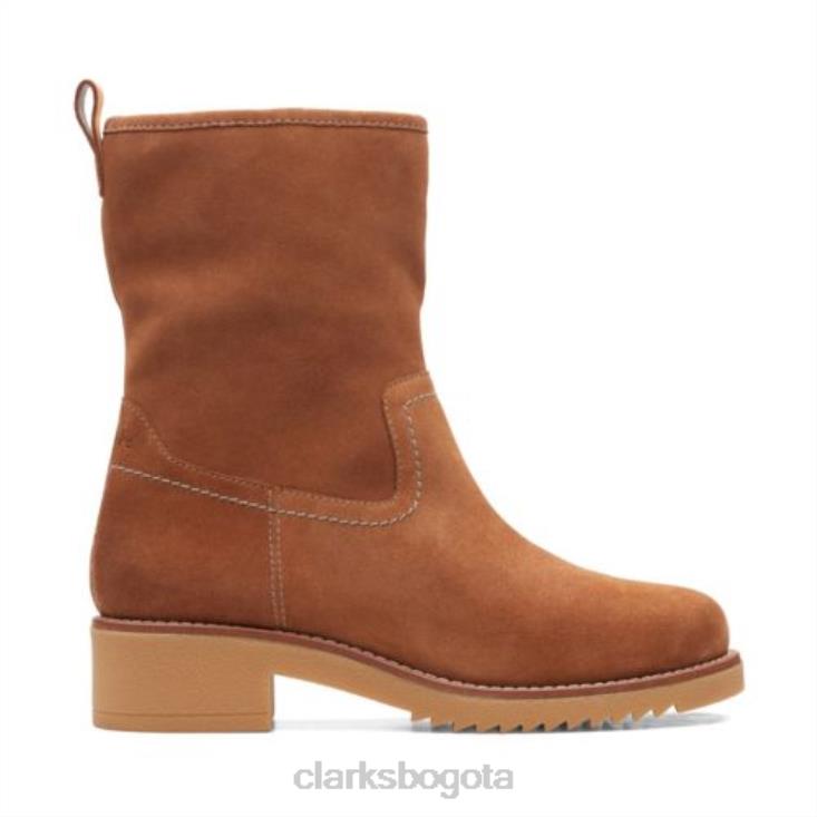 Clarks 0DX8L4197 clarks eden mid hi ante marrón oscuro unisexo gamuza bronceada oscura