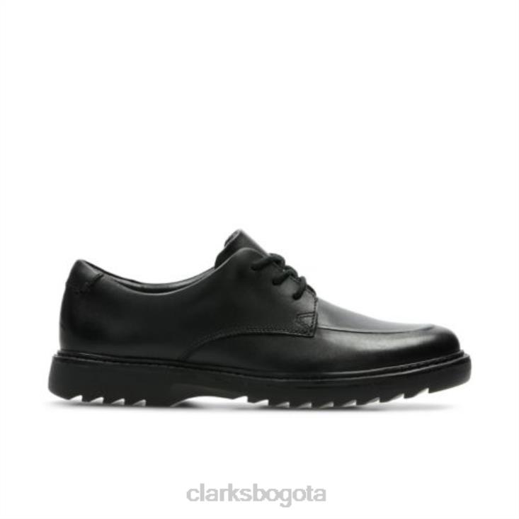 Clarks 0DX8L4981 asher grove jnr g fit clarks cuero negro unisexo cuero negro