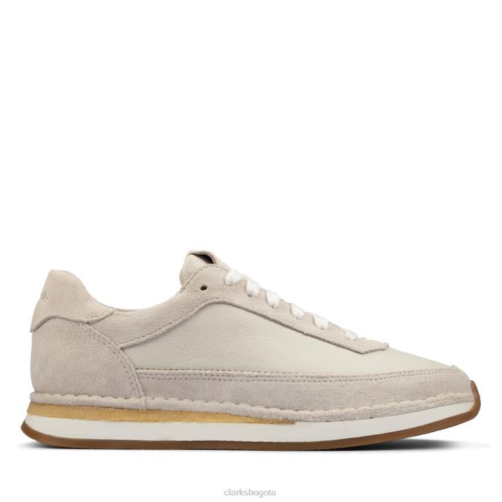 Clarks 0DX8L5104 ante blanco clarks craft run encaje ante blanco unisexo gamuza blanca