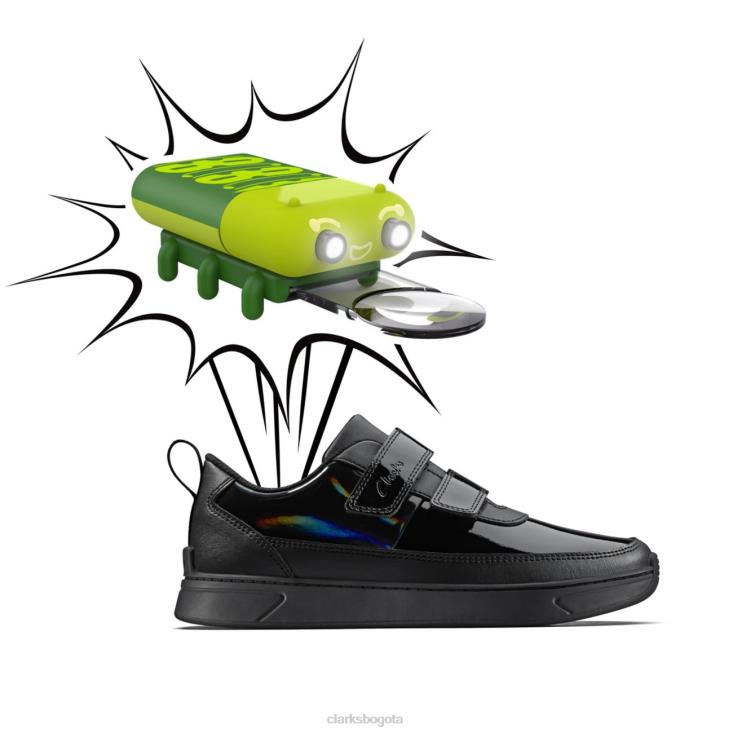 Clarks 0DX8L5889 clarks charol negro vibrante g low niño charol negro unisexo charol negro