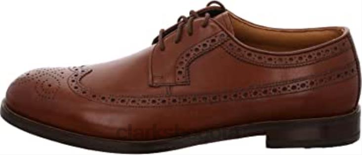 Clarks 0DX8L1713 Zapatos brogue Derby con cordones y punta de ala marrón de Clarks para hombre Coling Limit hombres marrón