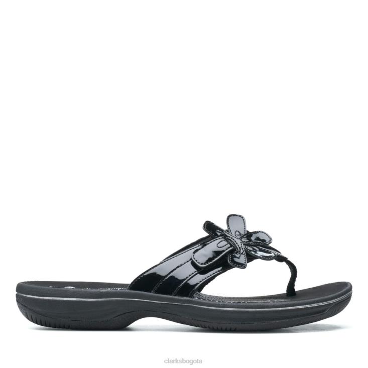 Clarks 0DX8L6356 charol negro brinkley flora charol negro clarks mujer charol negro