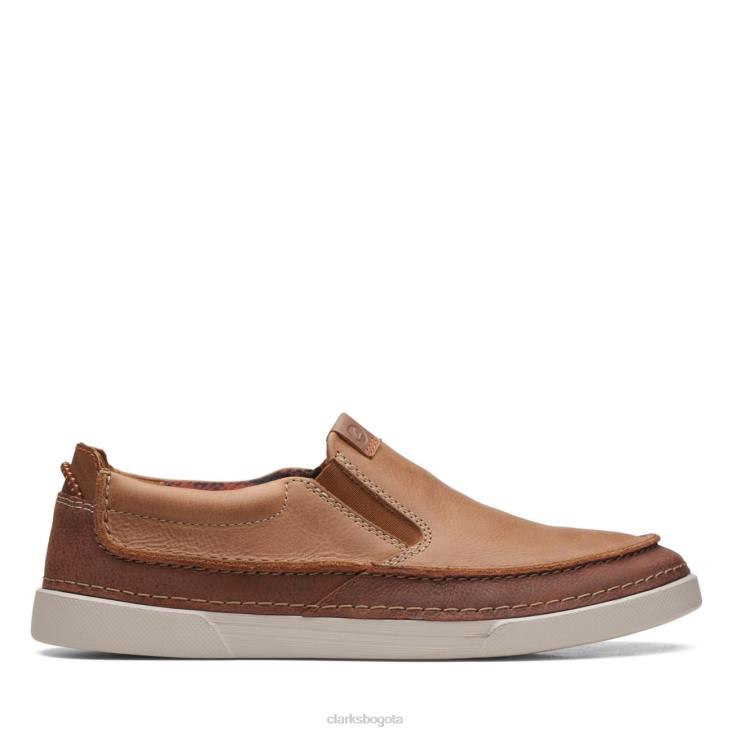 Clarks 0DX8L6561 clarks cuero tostado gereld paso cuero tostado hombres cuero marrón