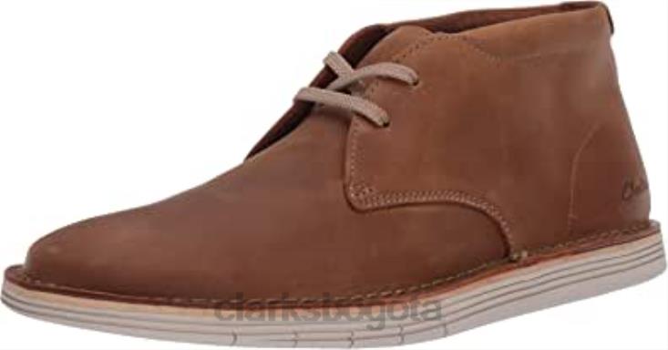 Clarks 0DX8L2151 botas chukka forge stride para hombre clarks cuero tostado hombres cuero marrón