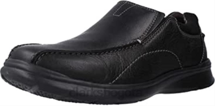Clarks 0DX8L217 Mocasines cotrell step para hombre en negro Oily Lea de Clarks hombres lea aceitosa negra