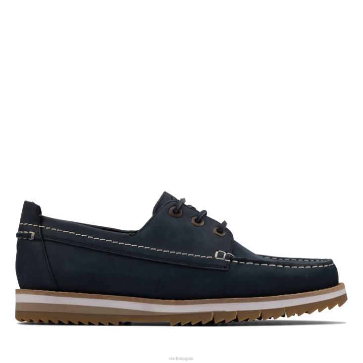Clarks 0DX8L3753 encaje durston de nubuck azul marino clarks hombres nubuck azul marino