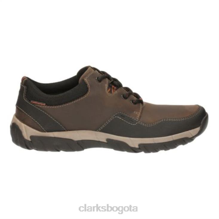 Clarks 0DX8L4446 Clarks de cuero marrón Walbeck Edge hombres cuero marrón