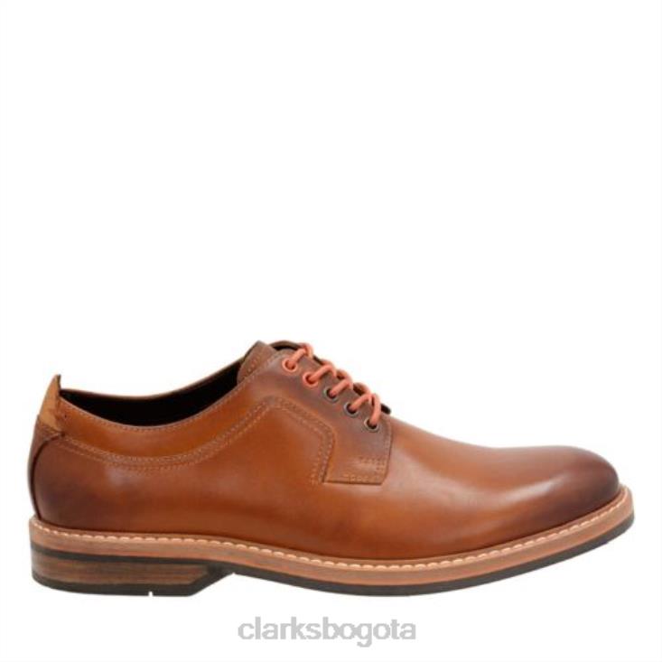 Clarks 0DX8L4448 clarks pitney walk de cuero coñac hombres cuero coñac