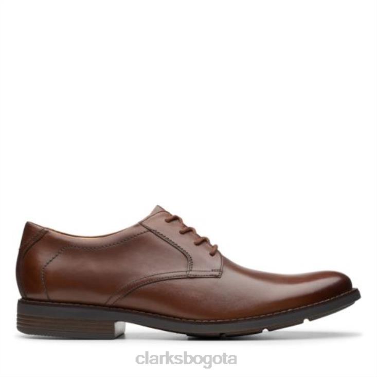 Clarks 0DX8L4534 Clarks de cuero tostado oscuro con encaje Becken hombres cuero bronceado oscuro