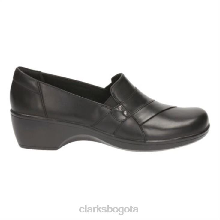 Clarks 0DX8L4072 Clarks de cuero negro caléndula unisexo cuero negro