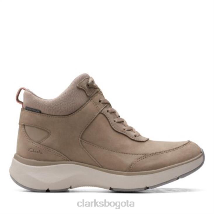Clarks 0DX8L4095 wave 20 mid clarks sage combi unisexo combinación de salvia