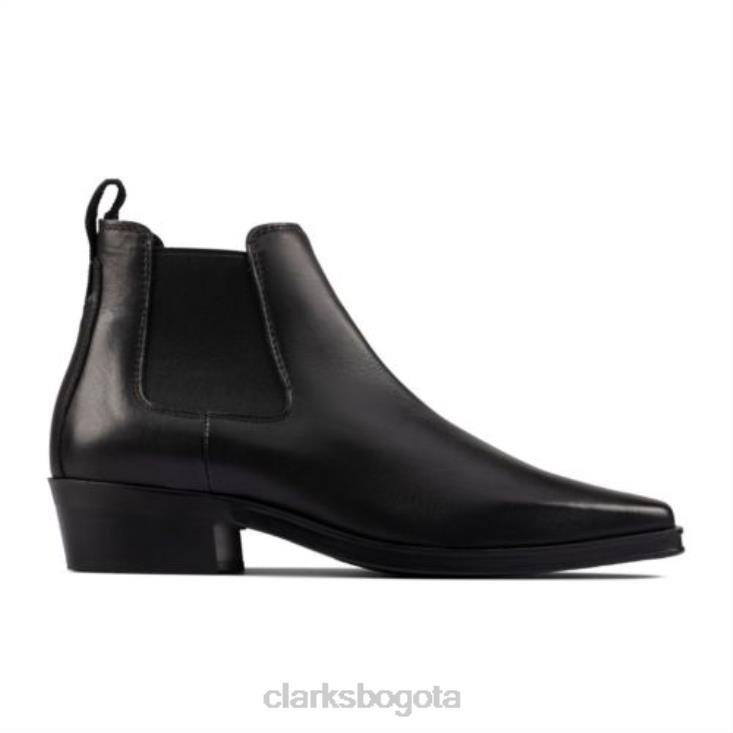 Clarks 0DX8L4120 top clarks alcina de cuero negro unisexo cuero negro
