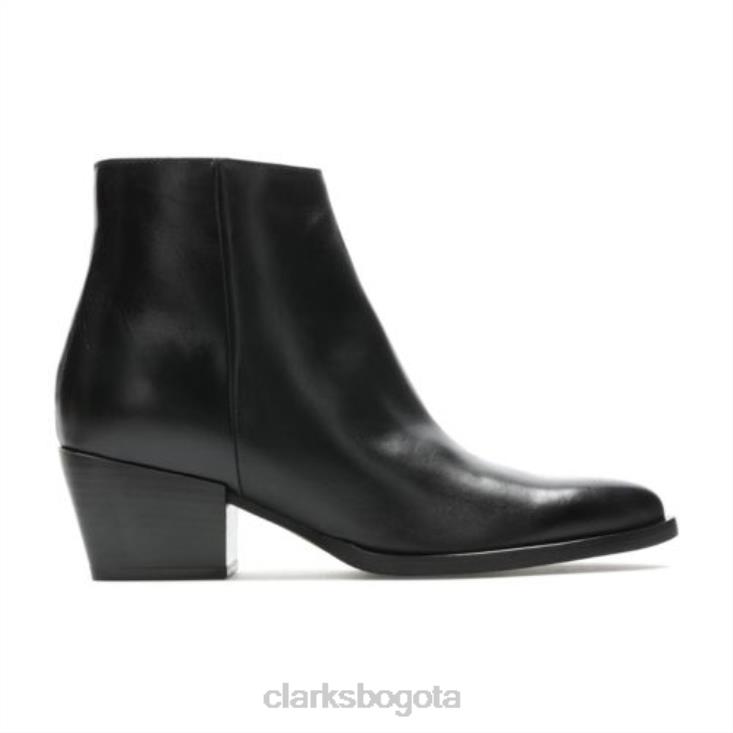 Clarks 0DX8L4129 clarks cuero negro isabella2 cremallera unisexo cuero negro