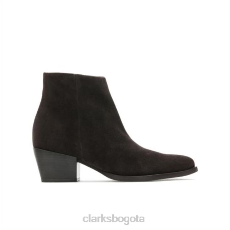 Clarks 0DX8L4131 clarks isabella 2 zip ante marrón oscuro unisexo gamuza marrón oscuro