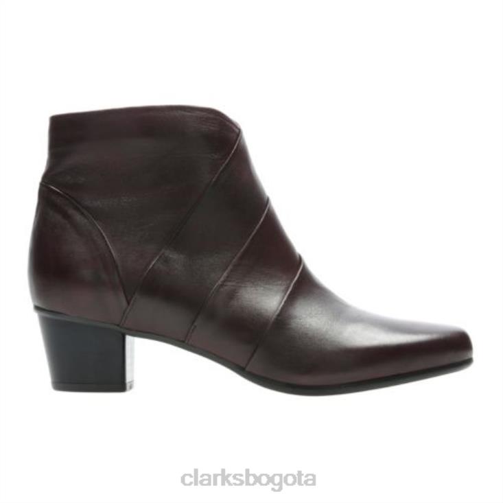 Clarks 0DX8L4255 leola ice clarks burdeos cuero unisexo cuero burdeos