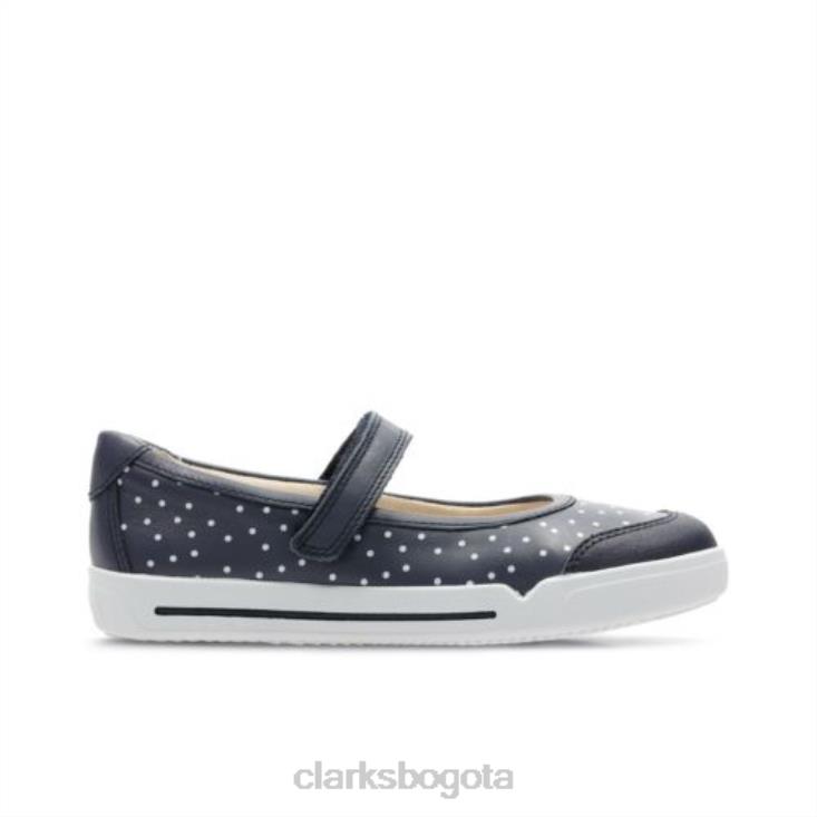 Clarks 0DX8L4723 clarks emery halo inf g fit cuero azul marino unisexo cuero azul marino