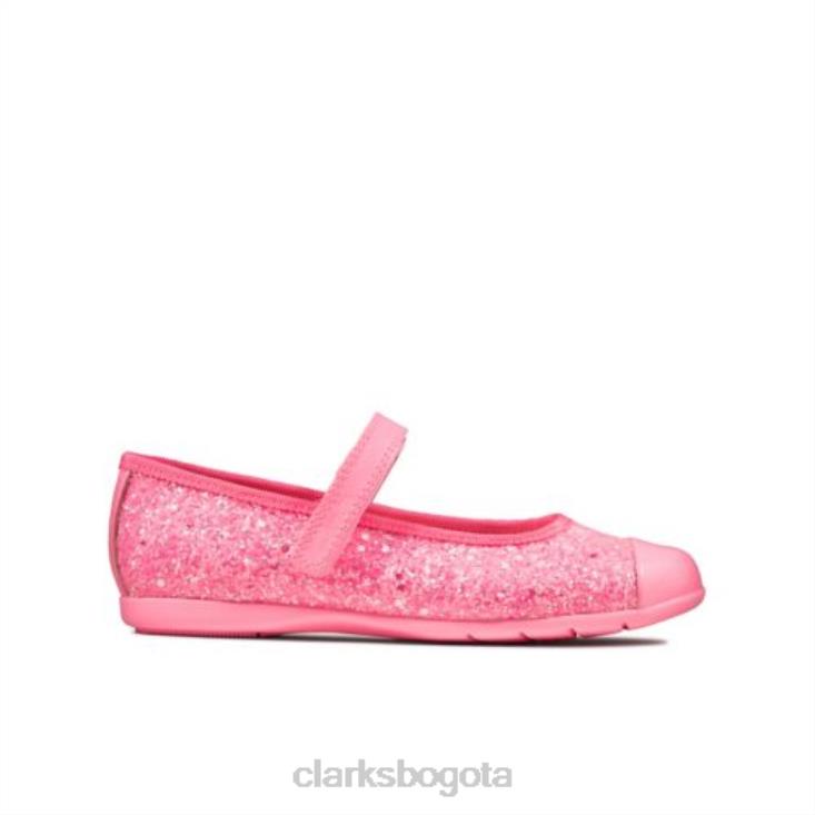 Clarks 0DX8L4725 dance tap inf f fit clarks rosa sintético unisexo rosa sintético