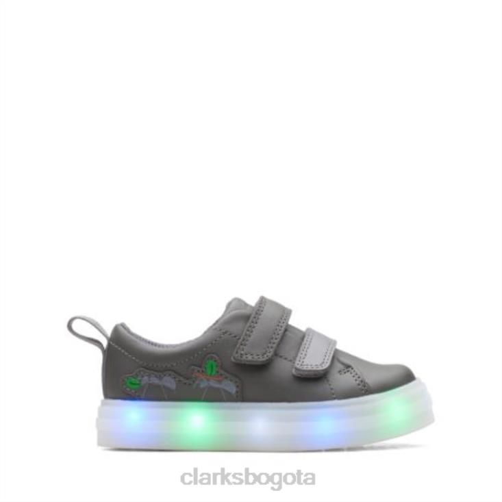 Clarks 0DX8L4951 flare bug fst g fit clarks cuero gris oscuro unisexo cuero gris oscuro