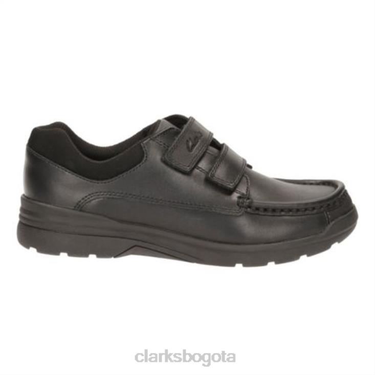 Clarks 0DX8L4994 clarks obie play inf f fit cuero negro unisexo cuero negro