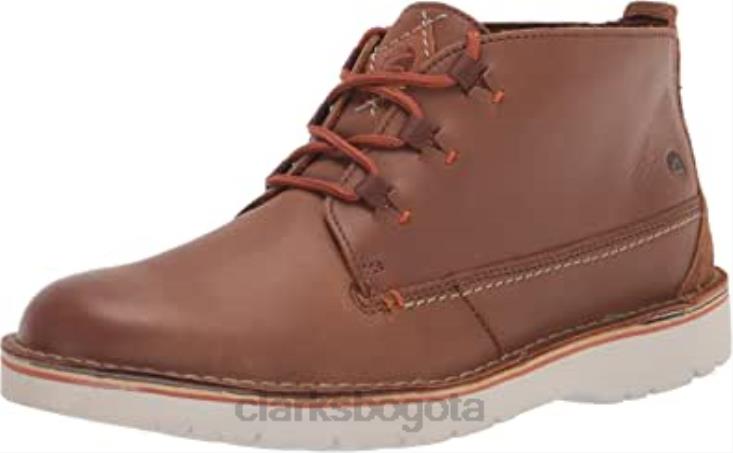 Clarks 0DX8L1294 botas chukka mid eastford para hombre de cuero tostado oscuro clarks hombres cuero bronceado oscuro