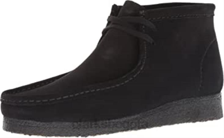 Clarks 0DX8L2520 Botas chukka wallabee de clarks de ante negro para hombre hombres ante negro