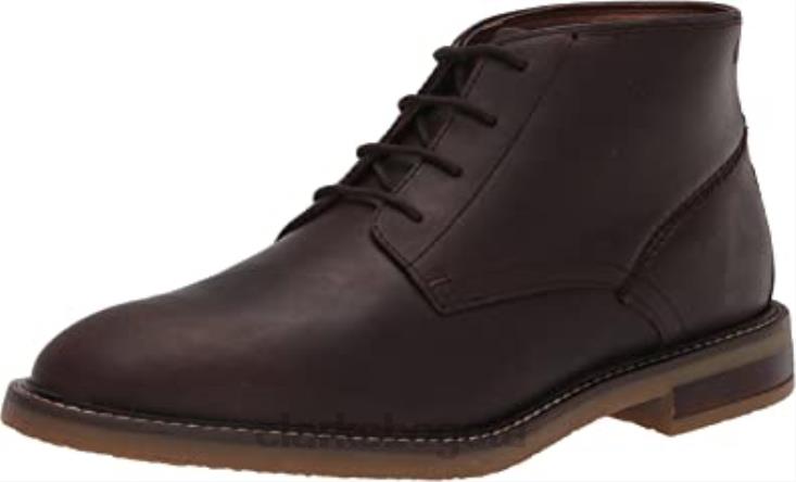 Clarks 0DX8L2693 bota chukka jaxen med para hombre cuero marrón clarks hombres cuero marrón