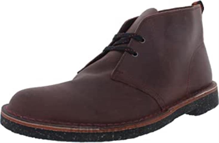 Clarks 0DX8L65 Botas chukka clarks bushacre 3 de cuero color burdeos para hombre hombres cuero burdeos