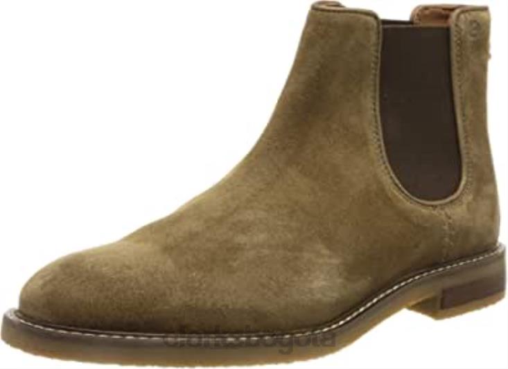 Clarks 0DX8L2387 Bota Chelsea Clarks Jaxen de ante color topo para hombre hombres gamuza color topo