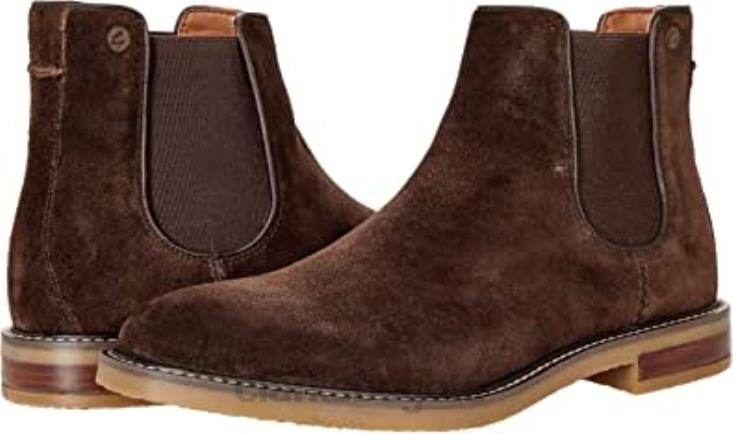 Clarks 0DX8L2598 bota chelsea jaxen para hombre ante marrón clarks hombres gamuza marrón