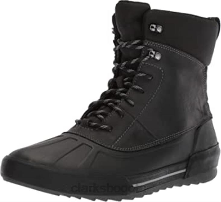 Clarks 0DX8L2584 Botín clarks bowman para hombre de cuero negro cuero negro hombres cuero negro
