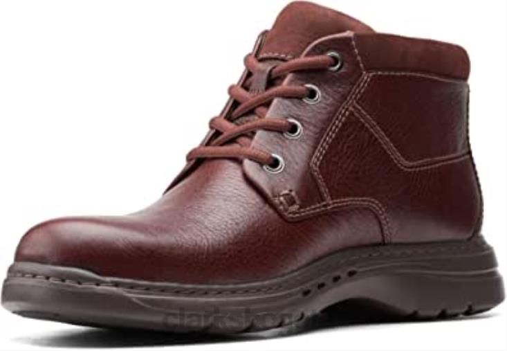 Clarks 0DX8L1116 cahoga ny cuero caído para hombre un brawley up bota clarks hombres cuero caoba caído