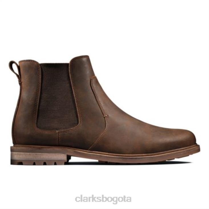 Clarks 0DX8L4372 clarks foxwell de cuero y cera de abejas hombres cuero de cera de abejas