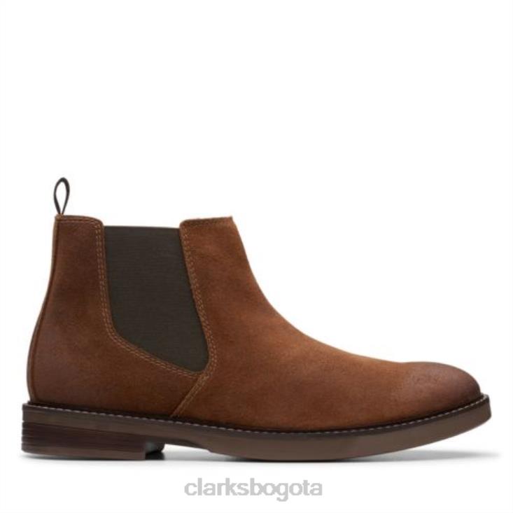 Clarks 0DX8L4373 paulson up clarks ante tostado oscuro hombres gamuza bronceada oscura