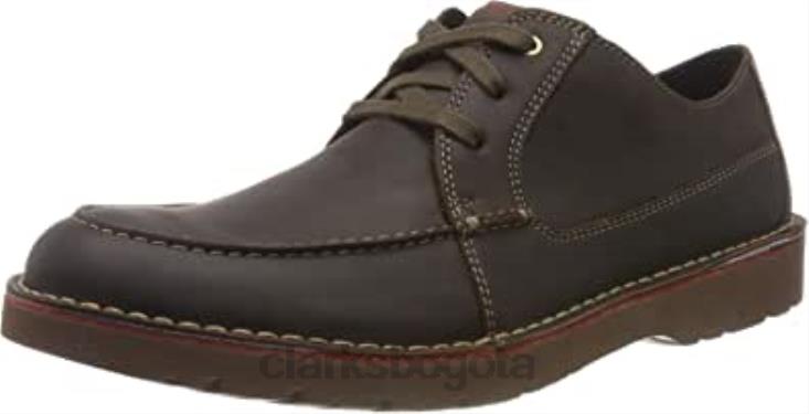 Clarks 0DX8L1307 marrón marrón oscuro lea marrón oscuro lea zapatos derby clarks vargo vibe para hombre hombres marrón marrón oscuro pasto marrón oscuro marrón oscuro