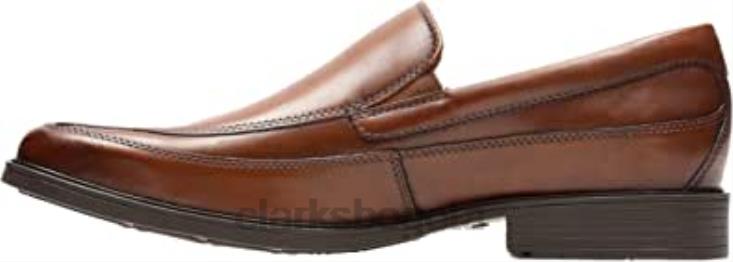 Clarks 0DX8L1445 mocasín tilden free para hombre clarks marrón cuero tostado oscuro hombres cuero marrón oscuro